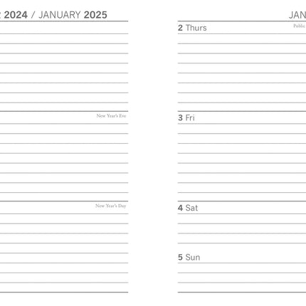 Hana-akari - 2025 Premium A6 Flexi Pocket Diary Planner Christmas New Year Gift.