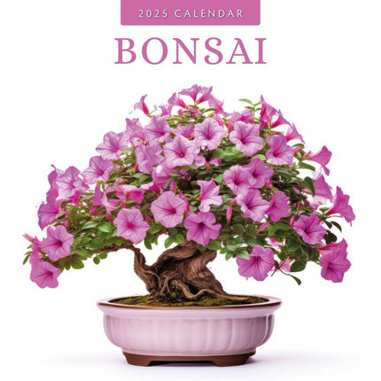 Bonsai - 2025 Square Wall Calendar Floral16 Month Premium Planner New Year Gift.