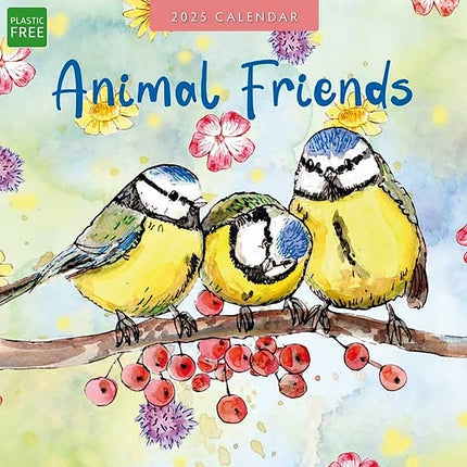 Animal Friends 2025 Square Wall Calendar Animals 16 Months Premium Planner Gift.