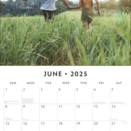Inspiration 2025 Square Wall Calendar Mindfulness 16 Months Premium Planner Gift.