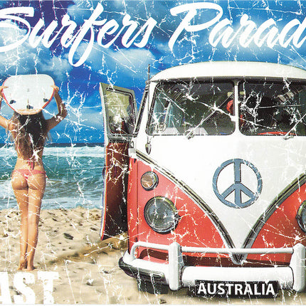 100% Cotton Australian Souvenir Aussie Kangaroos Flag Soft Beach Bath Towel Gift, Surfers Paradise.