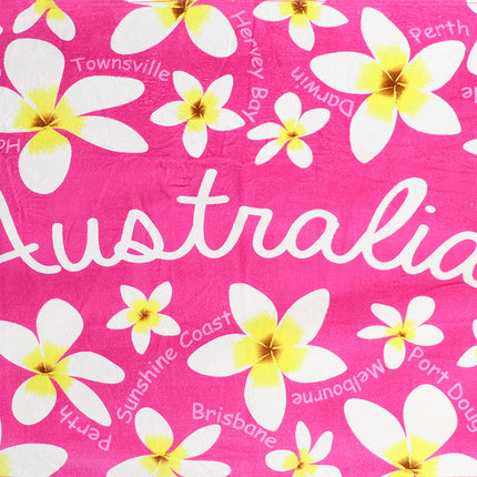 100% Cotton Australian Souvenir Aussie Kangaroos Flag Soft Beach Bath Towel Gift, Surfers Paradise.