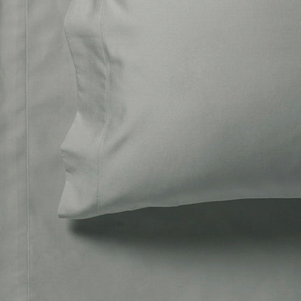 1000TC Ultra Soft Fitted Sheet & 2 Pillowcases Set - King Size Bed - Grey.