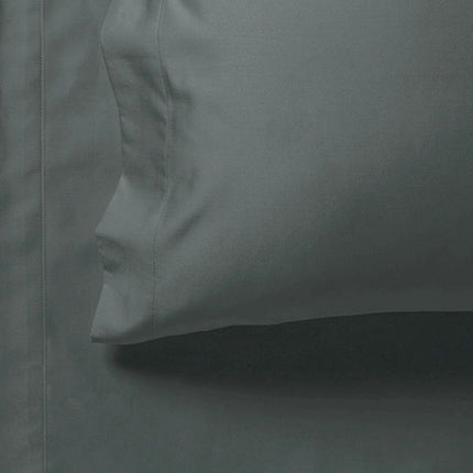 1000TC Ultra Soft Fitted Sheet & 2 Pillowcases Set - King Size Bed - Charcoal.
