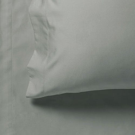 1000TC Ultra Soft King Single Size Bed Grey Flat & Fitted Sheet Set.