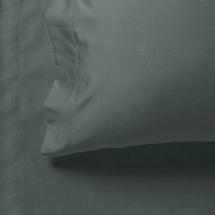 1000TC Ultra Soft King Single Size Bed Charcoal Flat & Fitted Sheet Set.