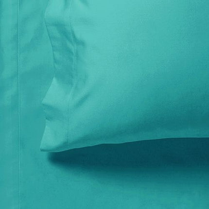 1000TC Ultra Soft Queen Size Bed Teal Flat & Fitted Sheet Set.
