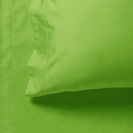 1000TC Ultra Soft Queen Size Bed Green Flat & Fitted Sheet Set.