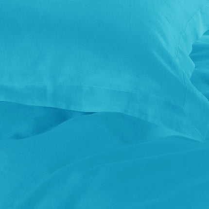 1000TC Tailored Double Size Light Blue Duvet Quilt Cover Set.