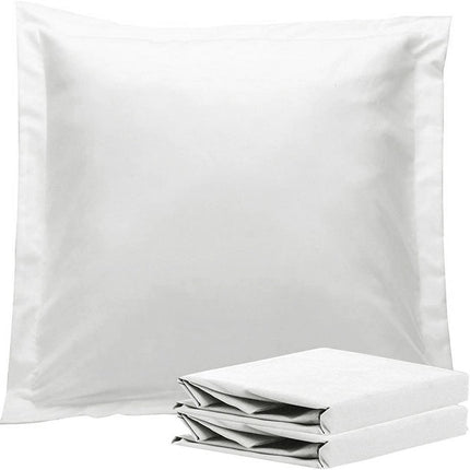 1000TC Premium Ultra Soft European Pillowcases 2-Pack White.