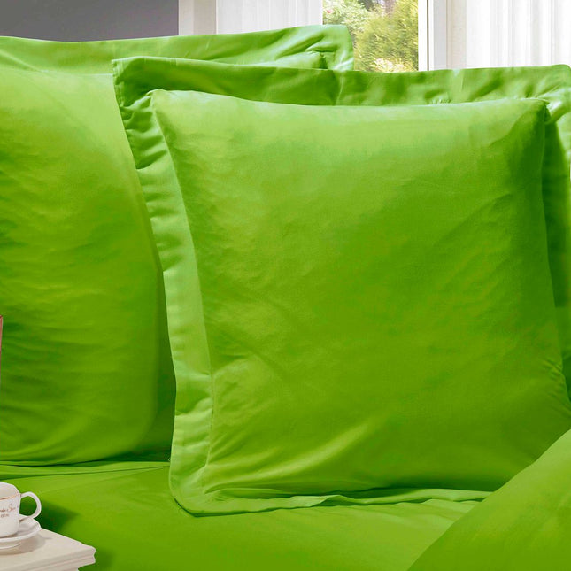 1000TC Premium Ultra Soft European Pillowcases 2-Pack Green.