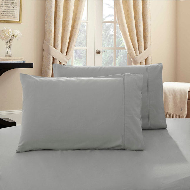1000TC Premium Ultra Soft King size Pillowcases 2-Pack - Grey.