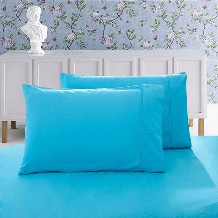 1000TC Premium Ultra Soft King size Pillowcases 2-Pack - Light Blue.