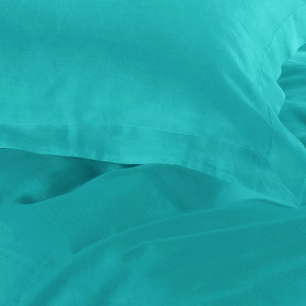 1000TC Tailored King Single Size Teal Duvet Quilt Cover Set.