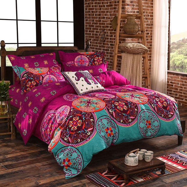 Mandala Queen Size Duvet Quilt Cover Set.