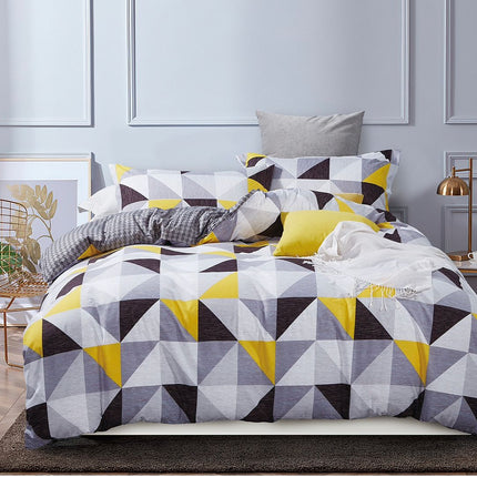 Geometric Queen Size Duvet Quilt Cover Set.