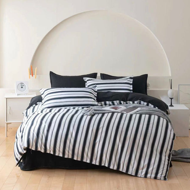 Ascar Striped Quilt Cover Set - Queen Size.