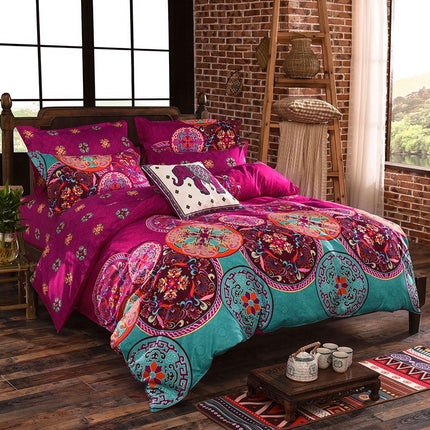 Mandala Super King Size Duvet Quilt Cover Set.