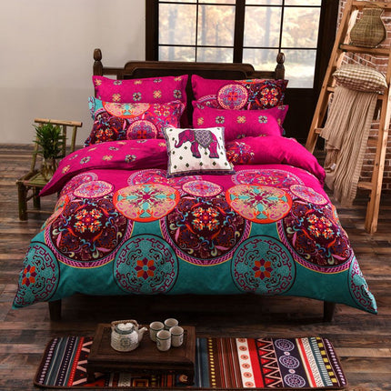 Mandala Super King Size Duvet Quilt Cover Set.