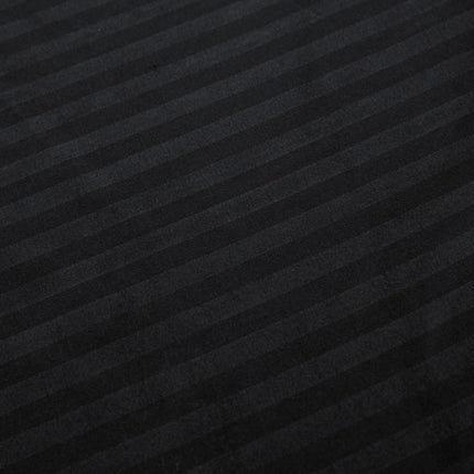 1000TC Ultra Soft Striped Queen Size Black Duvet Quilt Cover Set.