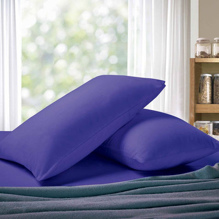 1000TC Premium Ultra Soft Queen size Pillowcases 2-Pack - Royal Blue.