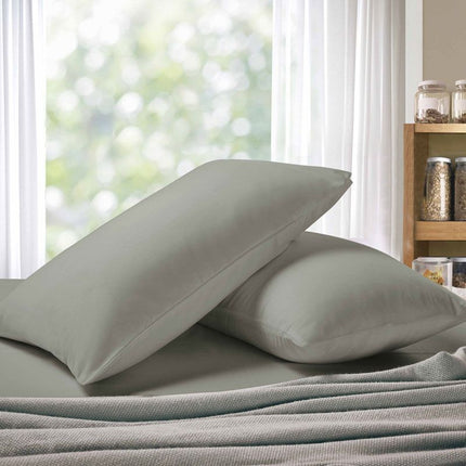 1000TC Premium Ultra Soft Queen size Pillowcases 2-Pack - Grey.