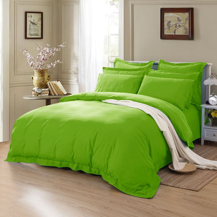 1000TC Tailored Single Size Green Duvet Quilt Cover Set.