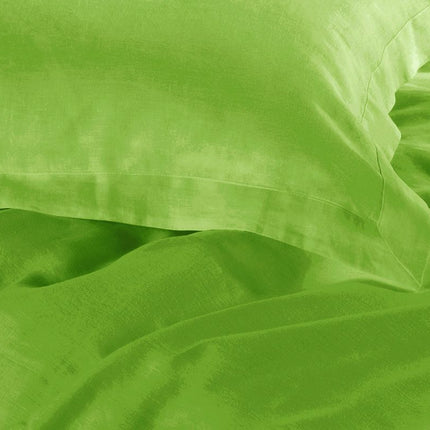 1000TC Tailored Single Size Green Duvet Quilt Cover Set.