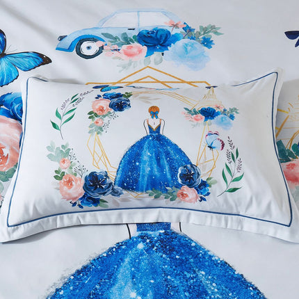 Princess Kids Quilt Cover Set - Double Size.