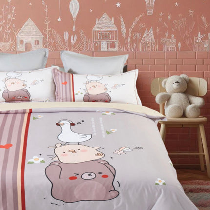 Duck Kids Quilt Cover Set - Double Size.