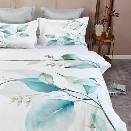 Angelis Leaves Quilt Cover Set - King Size.