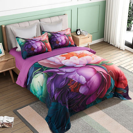 Kaie Floral Quilt Cover Set - Super King Size.