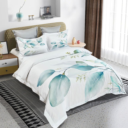 Angelis Leaves Quilt Cover Set - Super King Size.