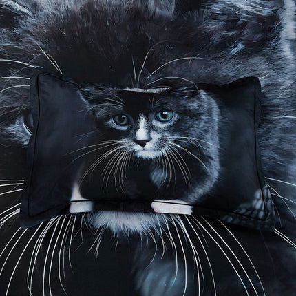 Cat Quilt Cover Set - Super King Size.