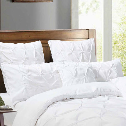 Diamond Pintuck Premium Ultra Soft European Pillowcases 2-Pack - White.