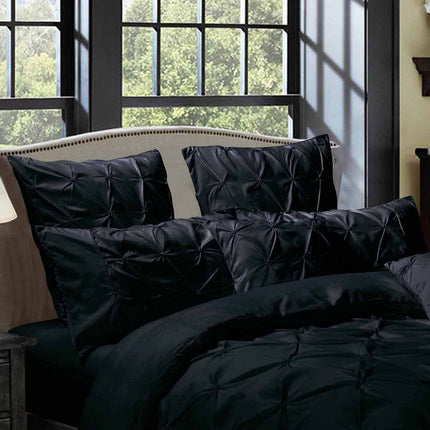 Diamond Pintuck Premium Ultra Soft Standrad size Pillowcases 2-Pack - Black.