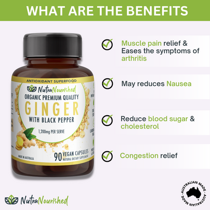 Ginger Capsules Organic Vegan - 90 Vegan Capsules.