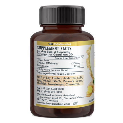 Ginger Capsules Organic Vegan - 90 Vegan Capsules.