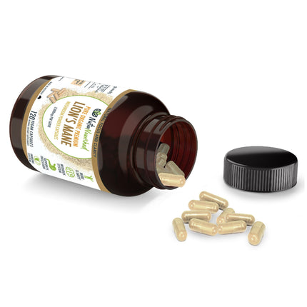 Lion's Mane Mushroom Hericium erinaceus (2,000mg) 120 Vegan Capsules.