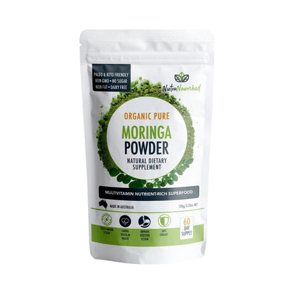 Organic Pure Moringa Leaf Powder 120g.