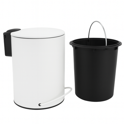 3L Soft Close Pedal Bin White.