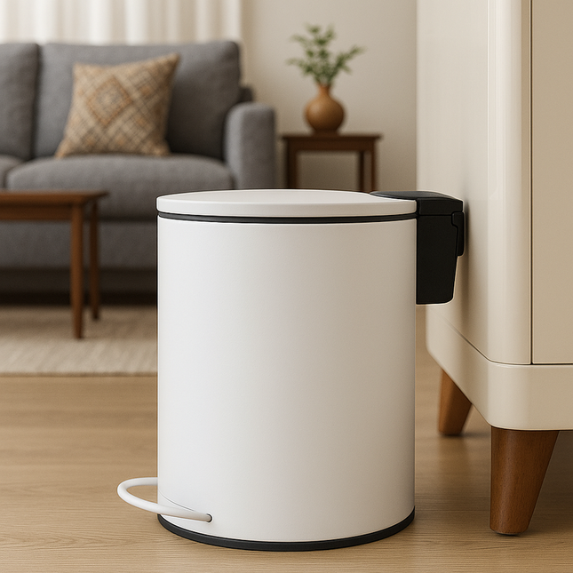 3L Soft Close Pedal Bin White.