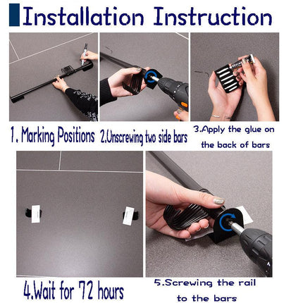 Nail-Free Hooks Hanger 40cm.