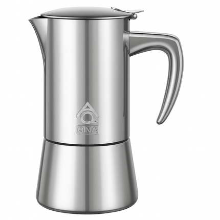 6 Cups Stainless Steel Moka Pot Coffee Maker.