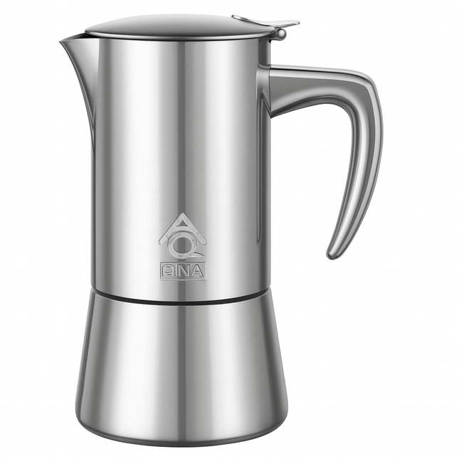 6 Cups Stainless Steel Moka Pot Coffee Maker.
