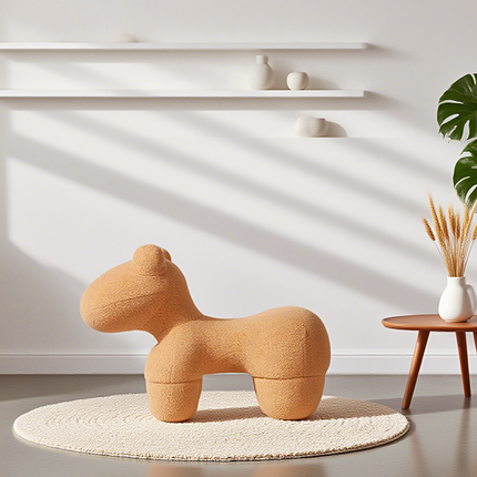 Lamb Stool Chair Brown.