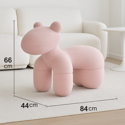 Lamb Stool Chair Pink.