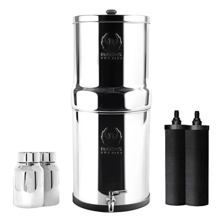 Phoenix Stainless Steel 6L with Fluoride & Smart Carbon Filter - Stainless Steel Stand.
