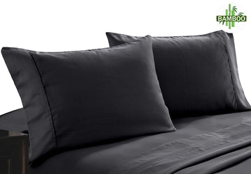 400 thread count bamboo cotton twin pack pillowcase charcoal.