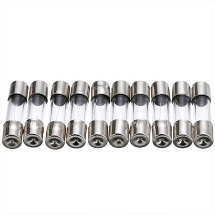 100Pcs Fast-Blow Glass Tube Fuses 5 x 20mm Quick Blow Assortment Kit.